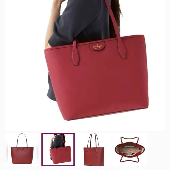 kate spade Handbags - Kate Spade Lori Leather Tote Bag Purse Red Large